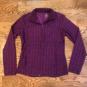 Prana Purple Pink Textured Full Zip Up Jacket